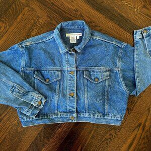 S O L D Calvin Klein Vintage 90's Cropped Denim Jean Jacket (Small/100% Cotton)